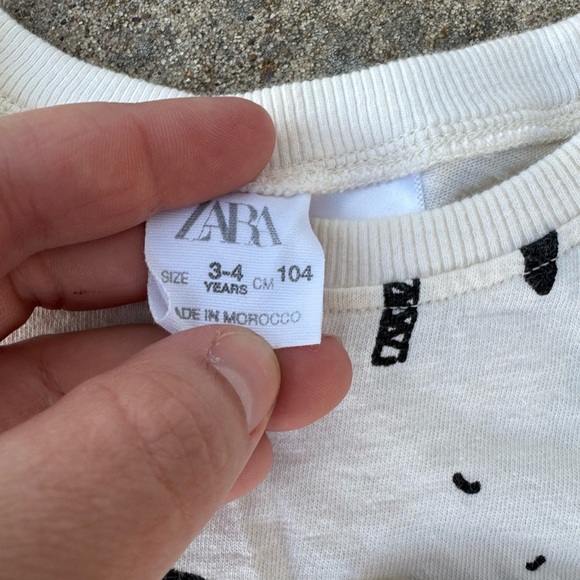 Zara Kids Palm Tree Print T-Shirt - Black and White - Picture 4 of 5